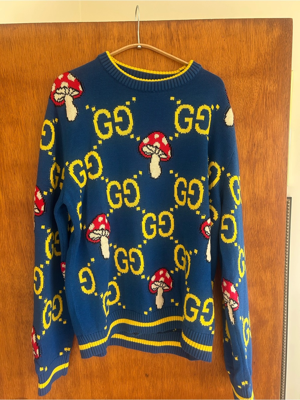 GG-Monogram Mushroom-Intarsia Cotton And Wool-Blend Jumper